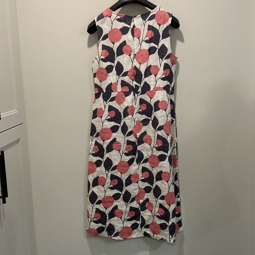 White Stuff Floral Linen Sleeveless Dress Pink and Blue Size 8 - Picture 7 of 12